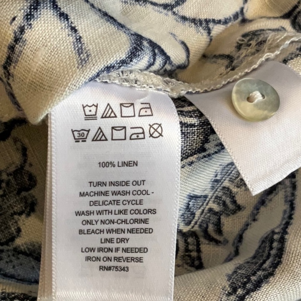 Rachel Zoe linen button up shirt - Picture 7 of 7